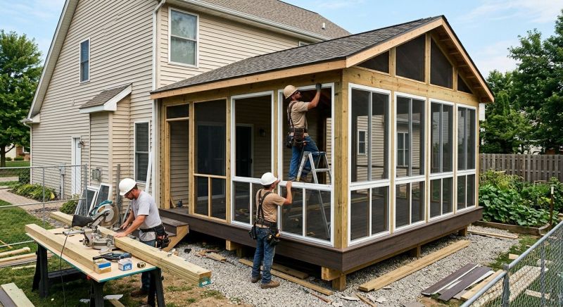 Porch Enclosure Installation in Dallas, TX